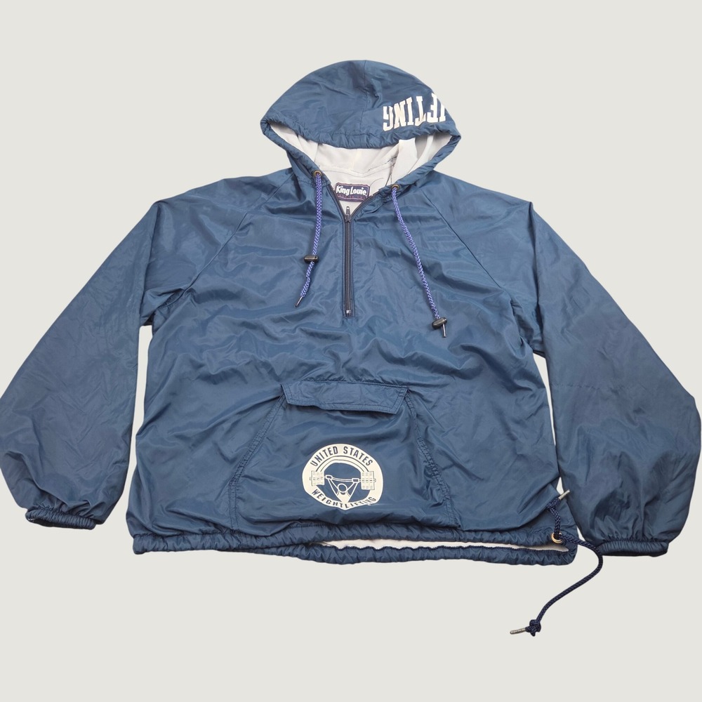 Vintage King Louie US Weightlifting Anorak Jacket Men L Windbreaker 90s Made USA